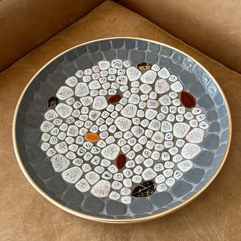 Mid century ornamental plate tray